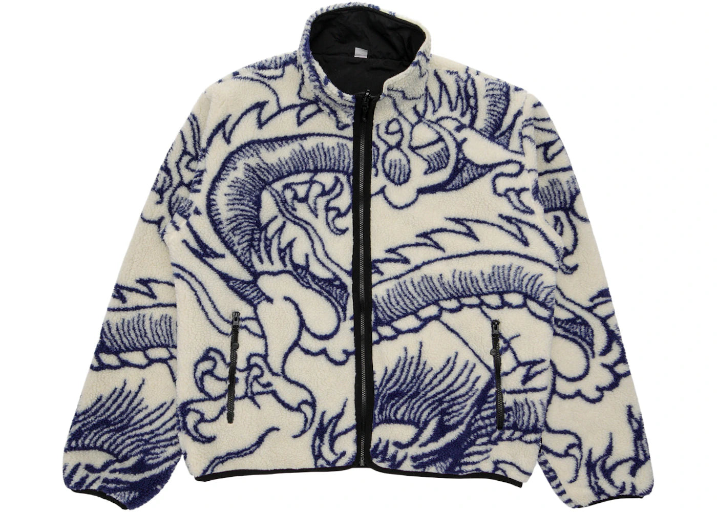 Stussy Dragon Sherpa Jacket Natural
