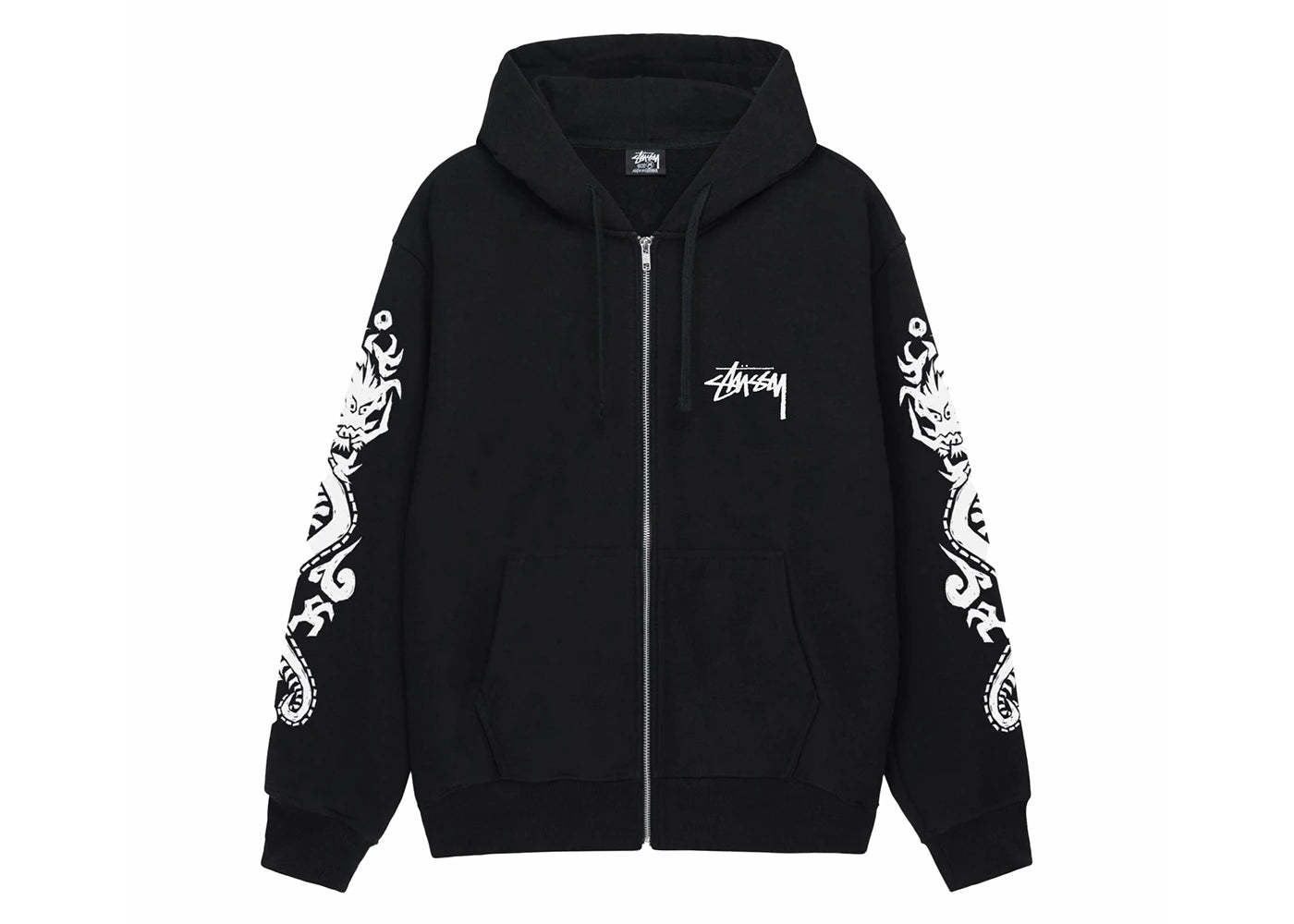 Stussy Dragons Zip Hoodie Black