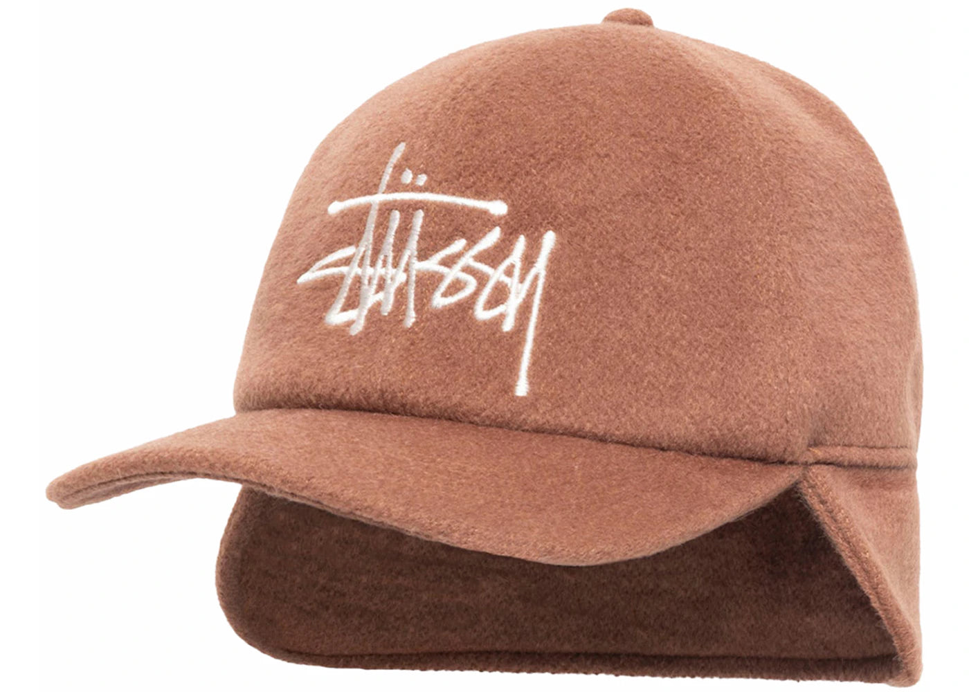 Stussy Ear Flap Wool Cap Brown