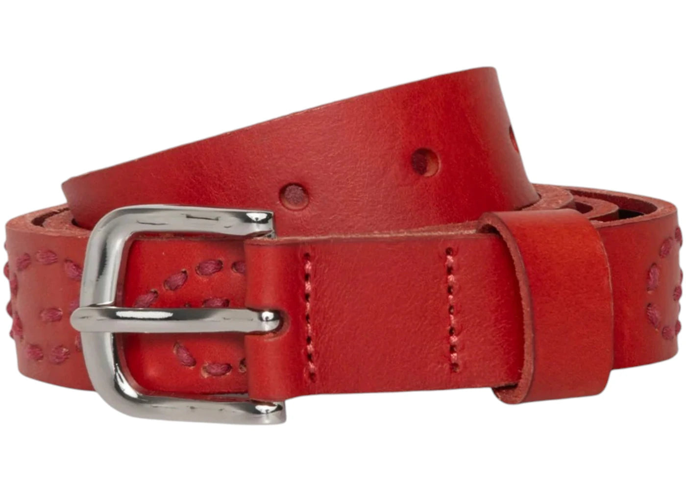 Stussy Embroidered S Belt Fire Red