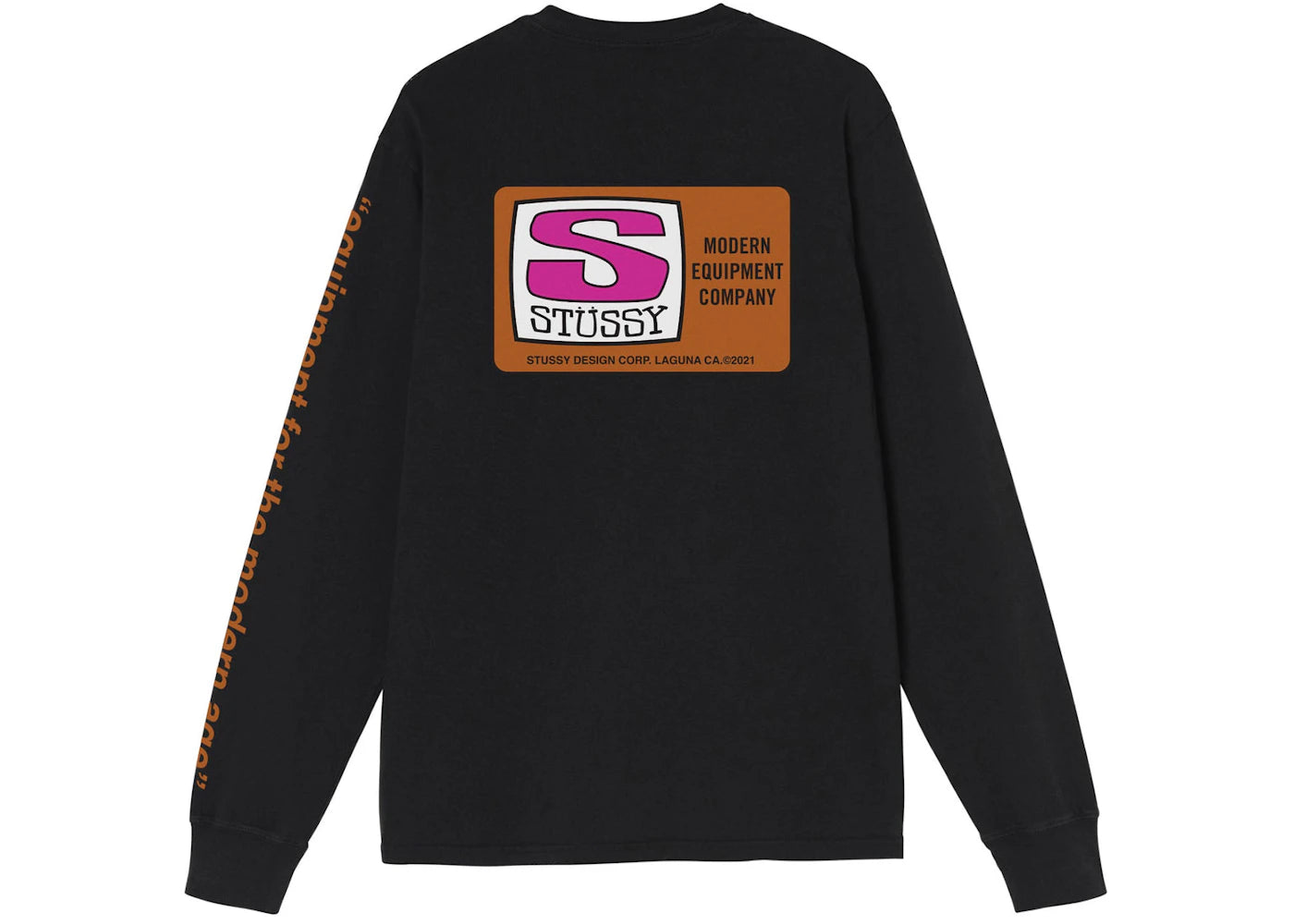 Stussy Equipment Company Pigment Dyed L/S Tee Black