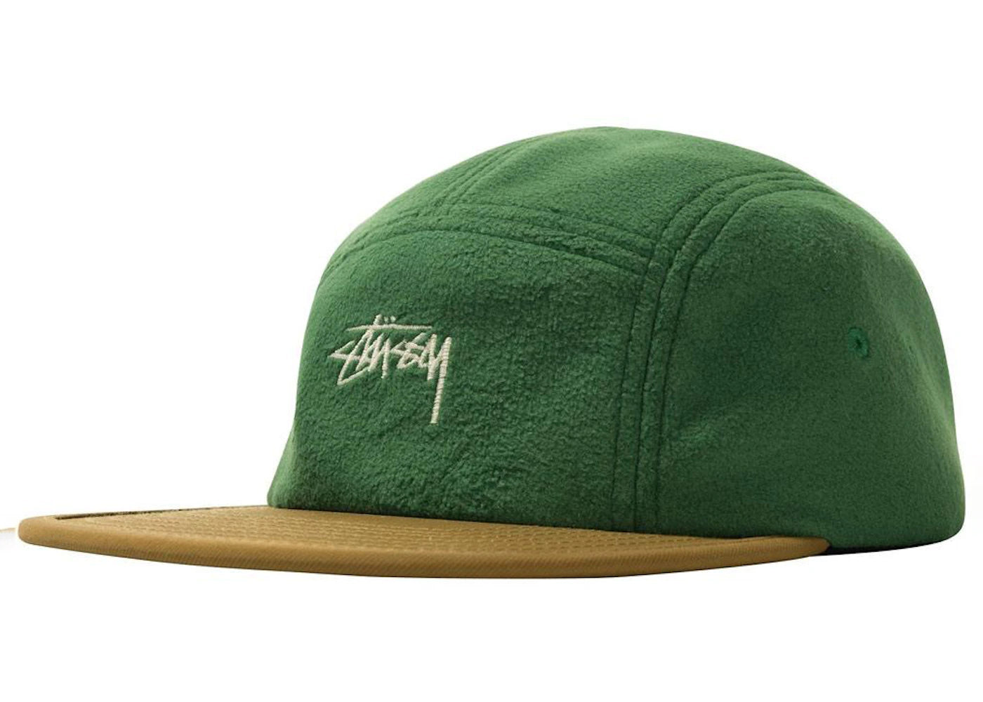 Stussy Fleece Nylon Mix Camp Cap Green