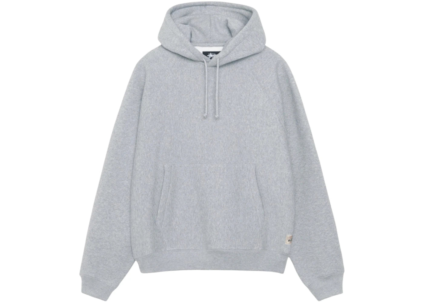 Stussy Fleece Raglan Zip Hoodie Grey Heather