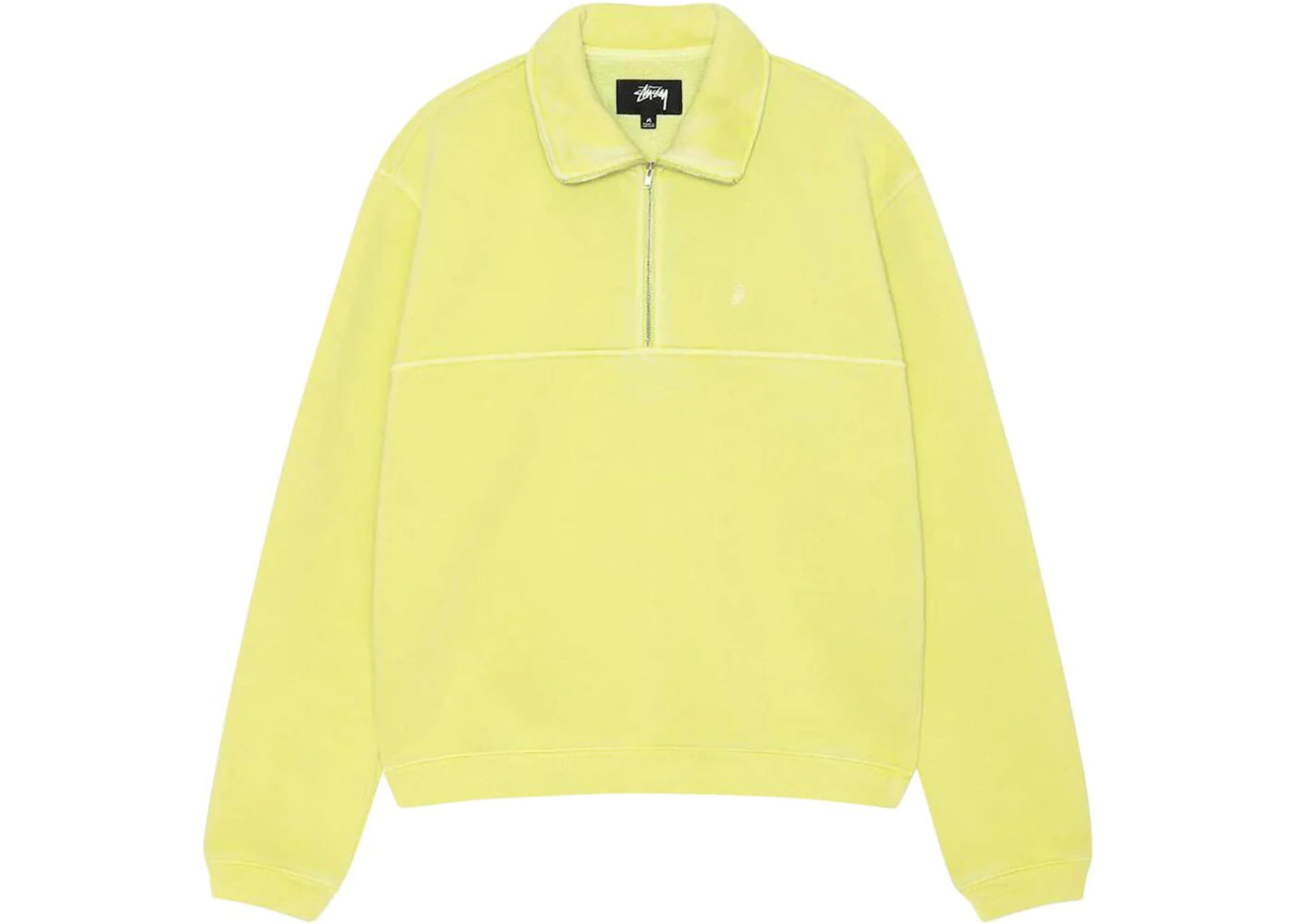 Stussy Fleece Zip Mock Hoodie Lime
