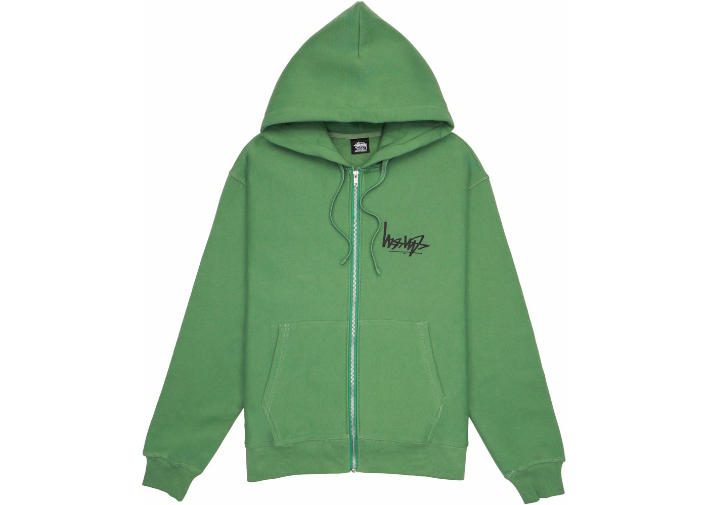 Stussy Flipped Zip Hoodie Green