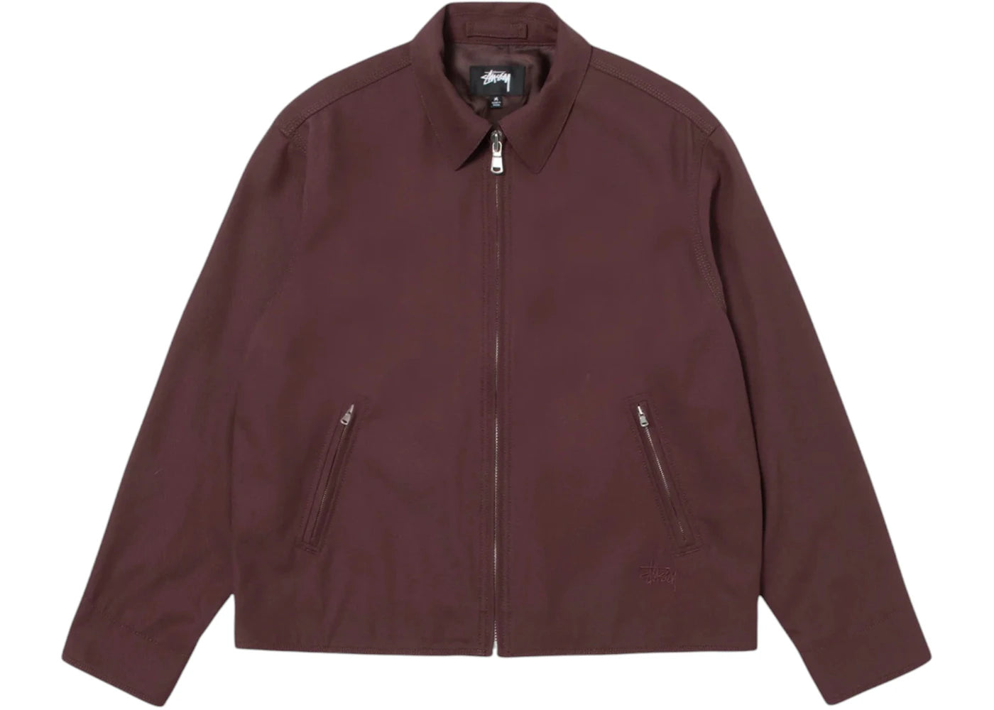 Stussy Gabardine Garage Jacket Maroon