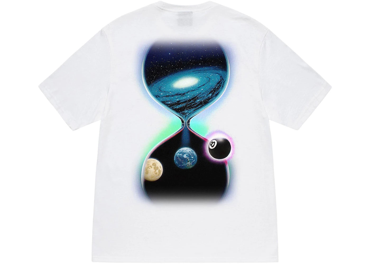 Stussy Galaxy 8-Ball Tee White