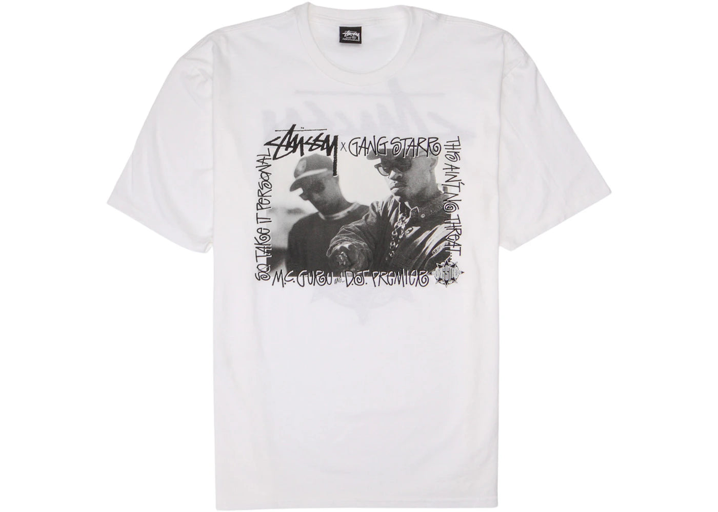Stussy Gang Starr Take It Personal Tee White