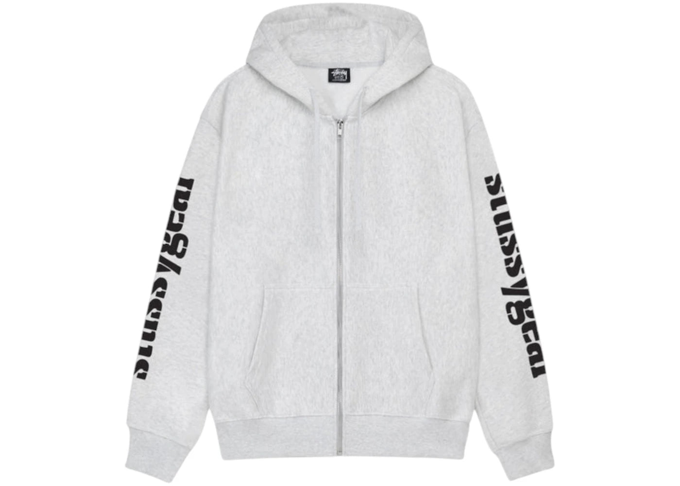 Stussy Gear Zip Hoodie Ash Heather