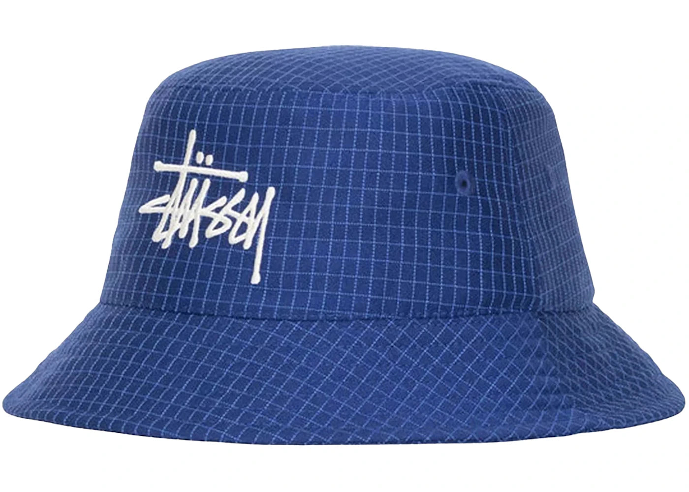 Stussy Grid Basic Bucket Hat Blue