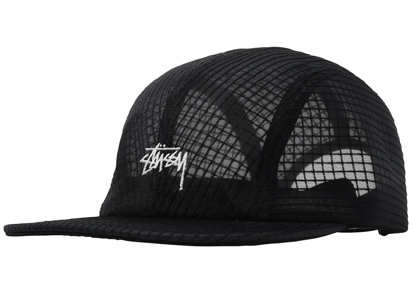 Stussy Grid Mesh Warm Up Cap Black