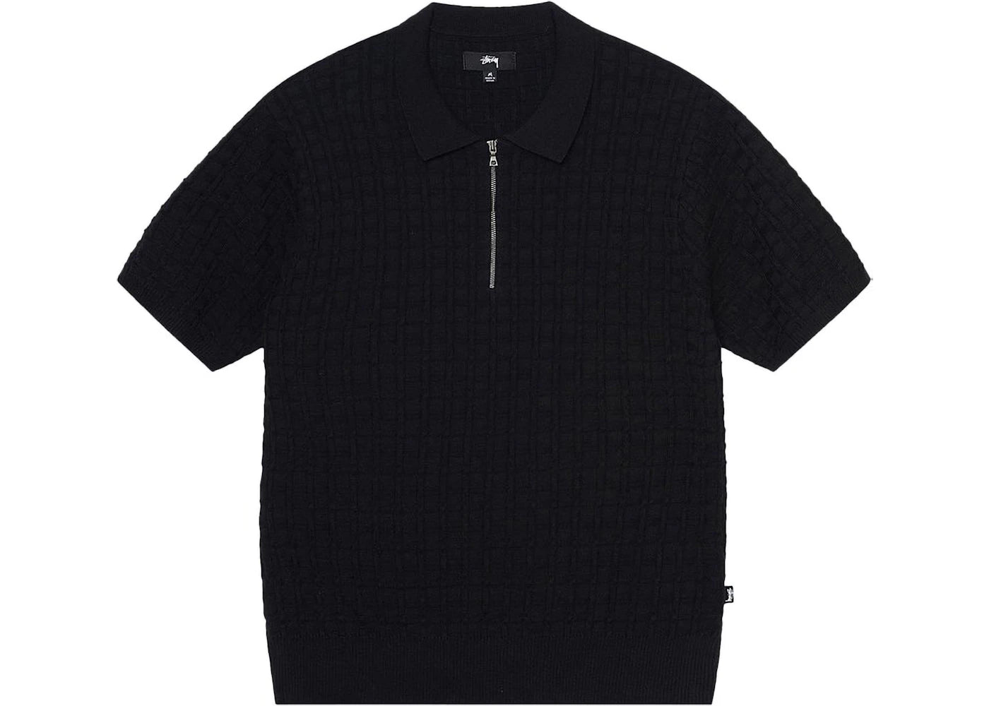 Stussy Half Zip Polo Sweater Black