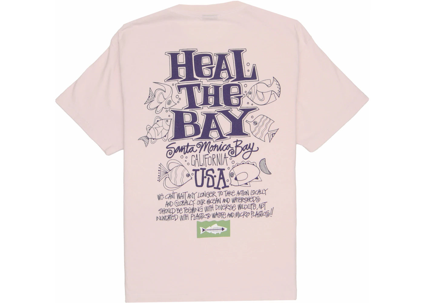 Stussy Heal The Bay Ocean Pigment Dyed Tee Blush