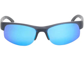 Stussy Hiro Sunglasses Frost Black/Blue Mirror Lens