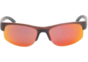 Stussy Hiro Sunglasses Frost Brown/Red Mirror Lens