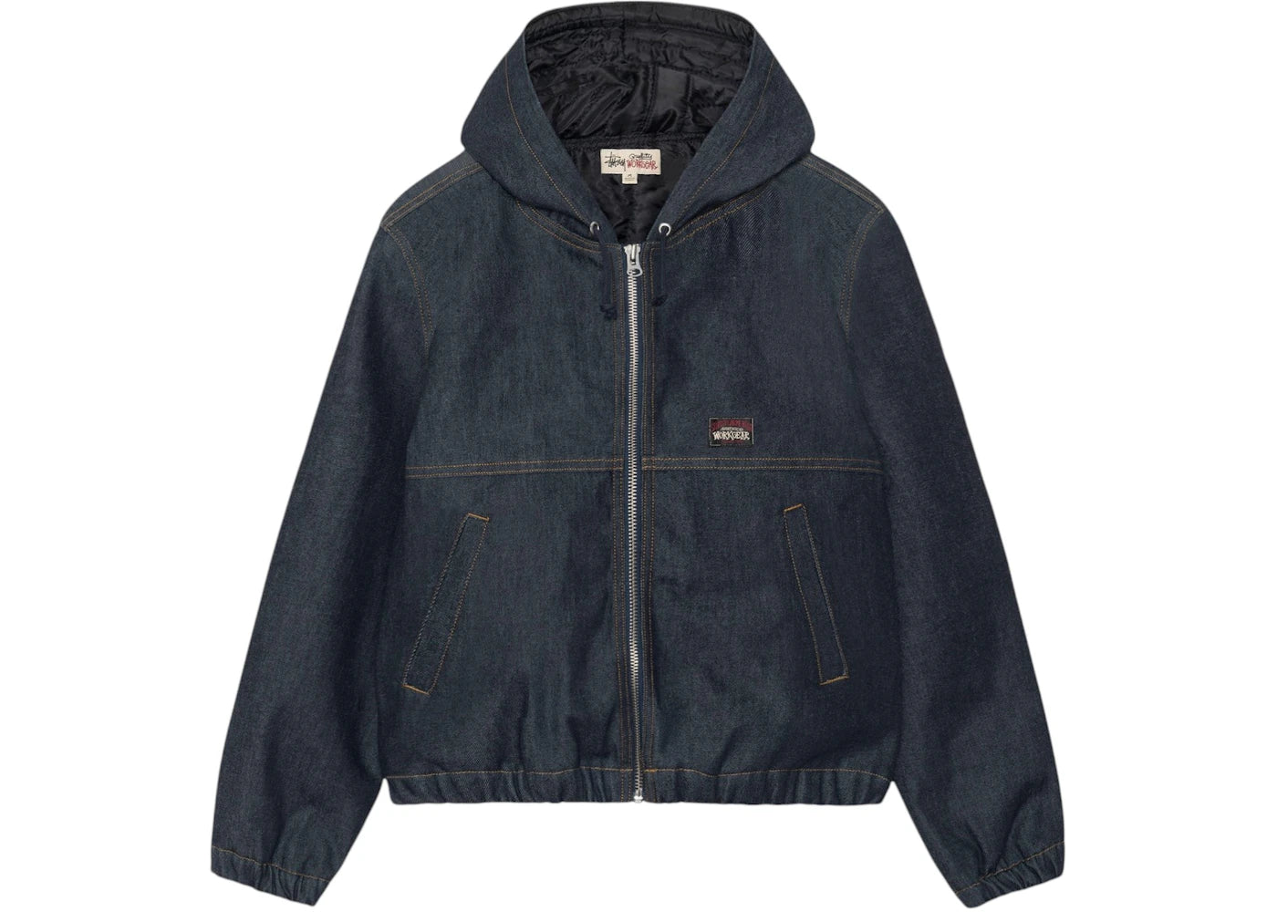Stussy Insulated Work Denim Jacket Raw Indigo