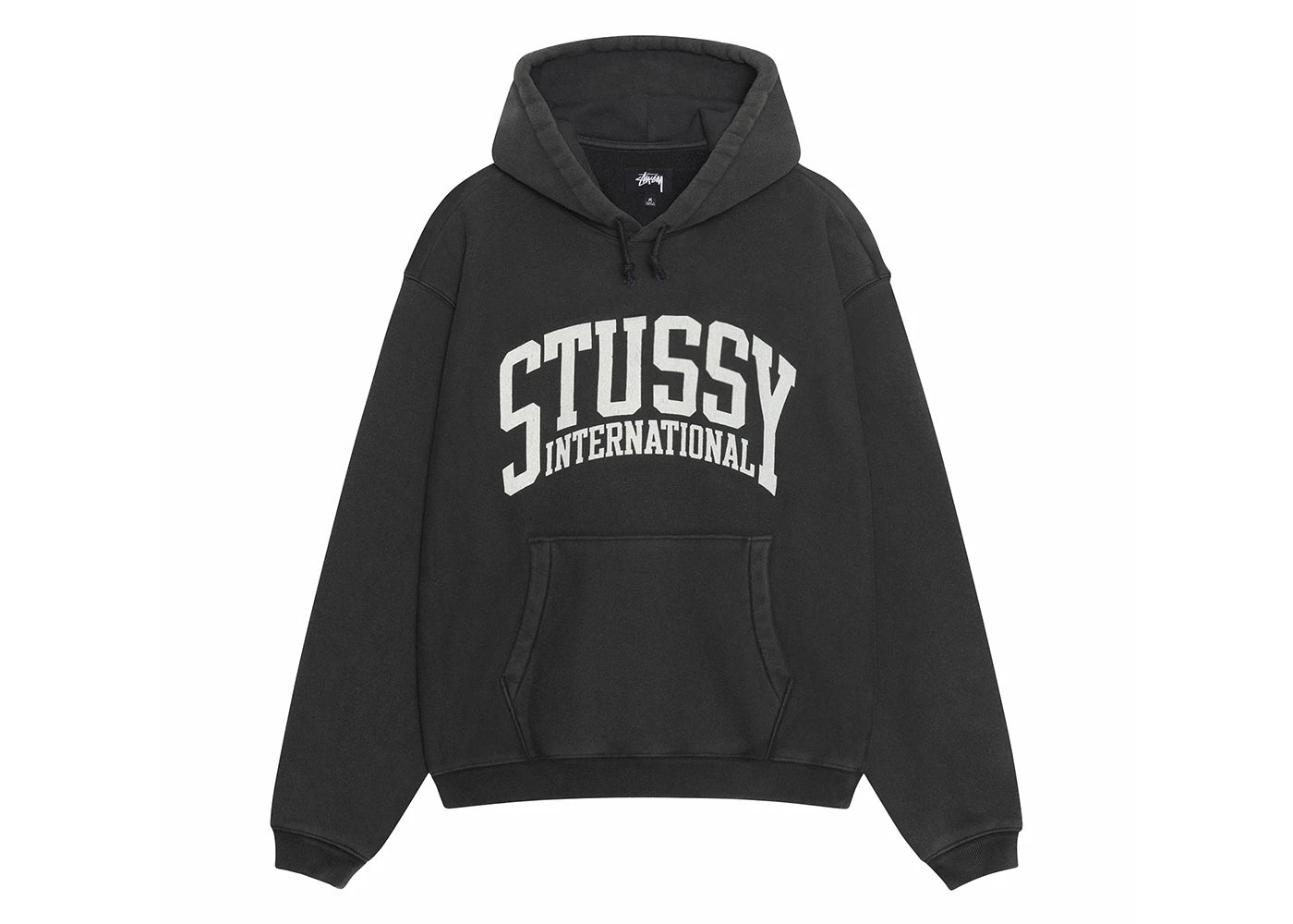 Stussy International Relaxed Hoodie Washed Black