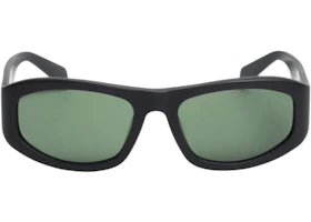 Stussy Landon Sunglasses Matte Black/Green Lens