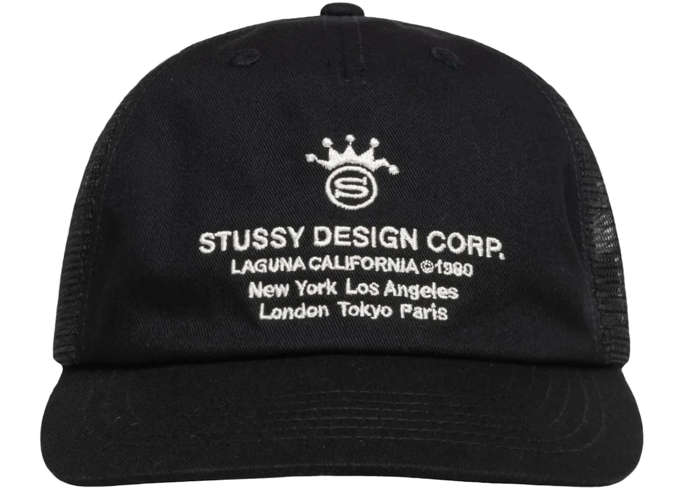 Stussy Low Profile Design Corp Trucker Snapback Black
