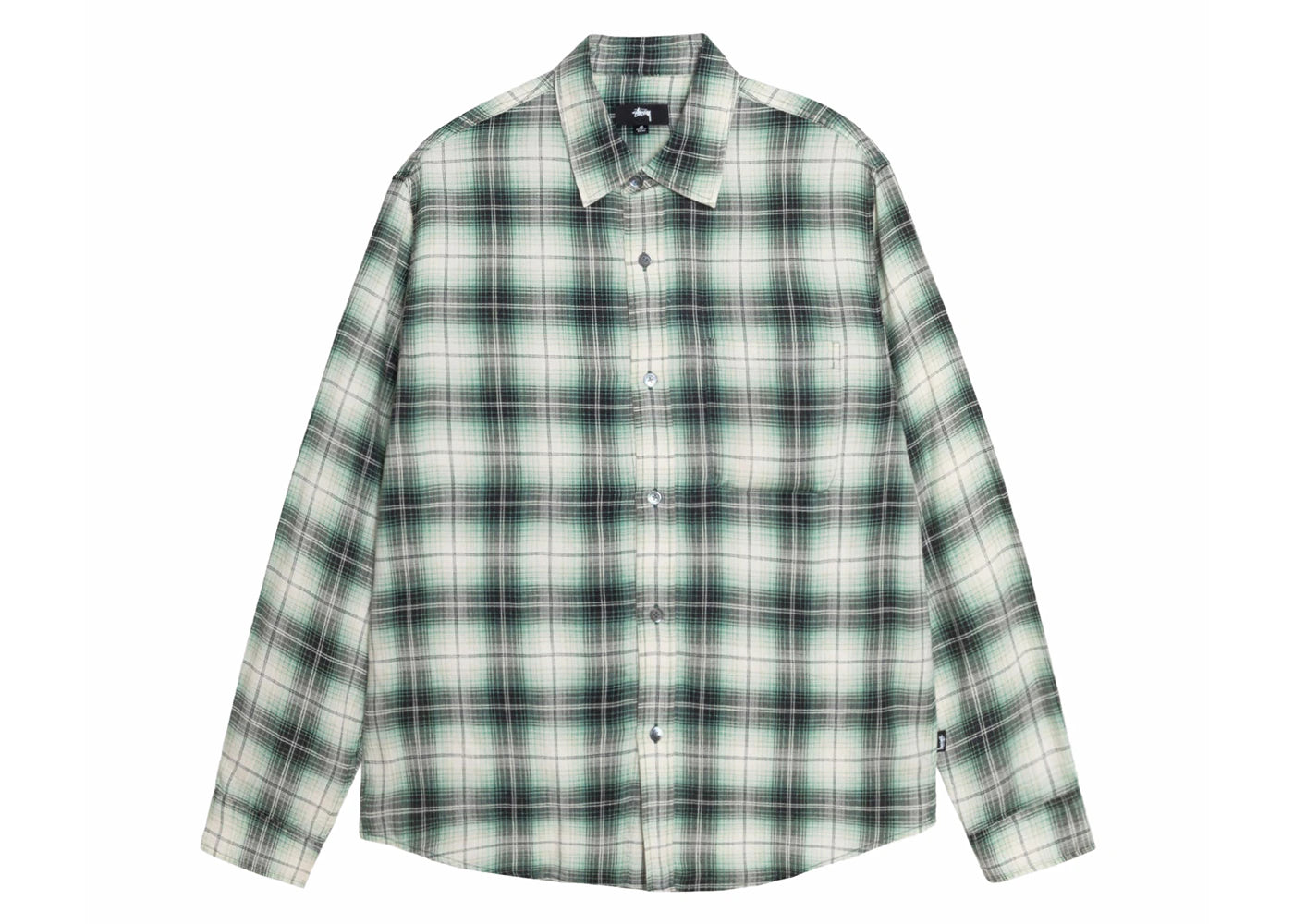 Stussy Matthew Printed Plaid Shirt Green