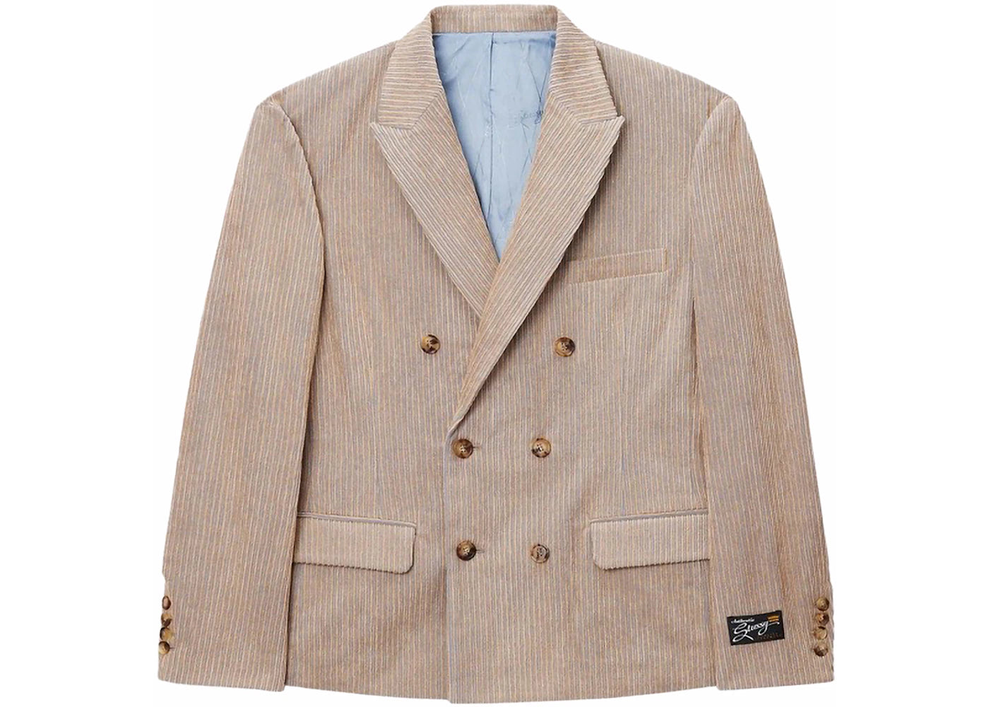 Stussy Mix Wale Corduroy Double-Breasted Blazer Sand