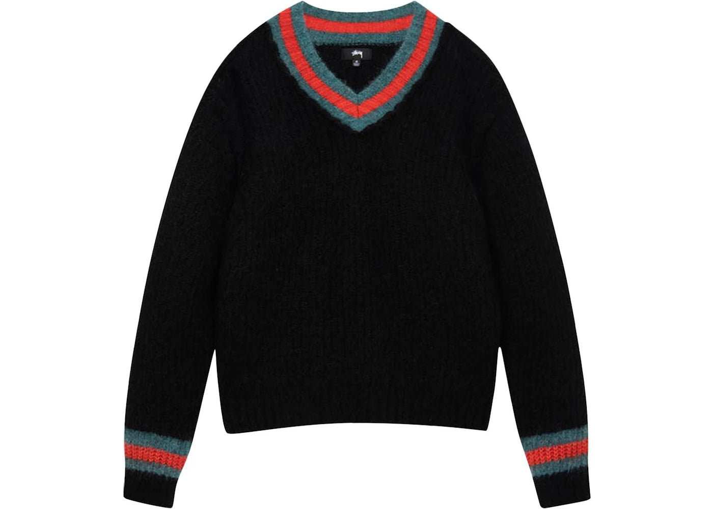 Stussy Mohair Tennis Sweater Black