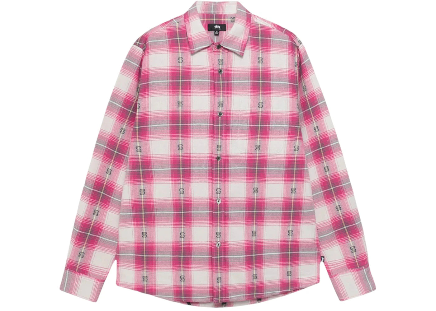 Stussy Motif Plaid Shirt Pink