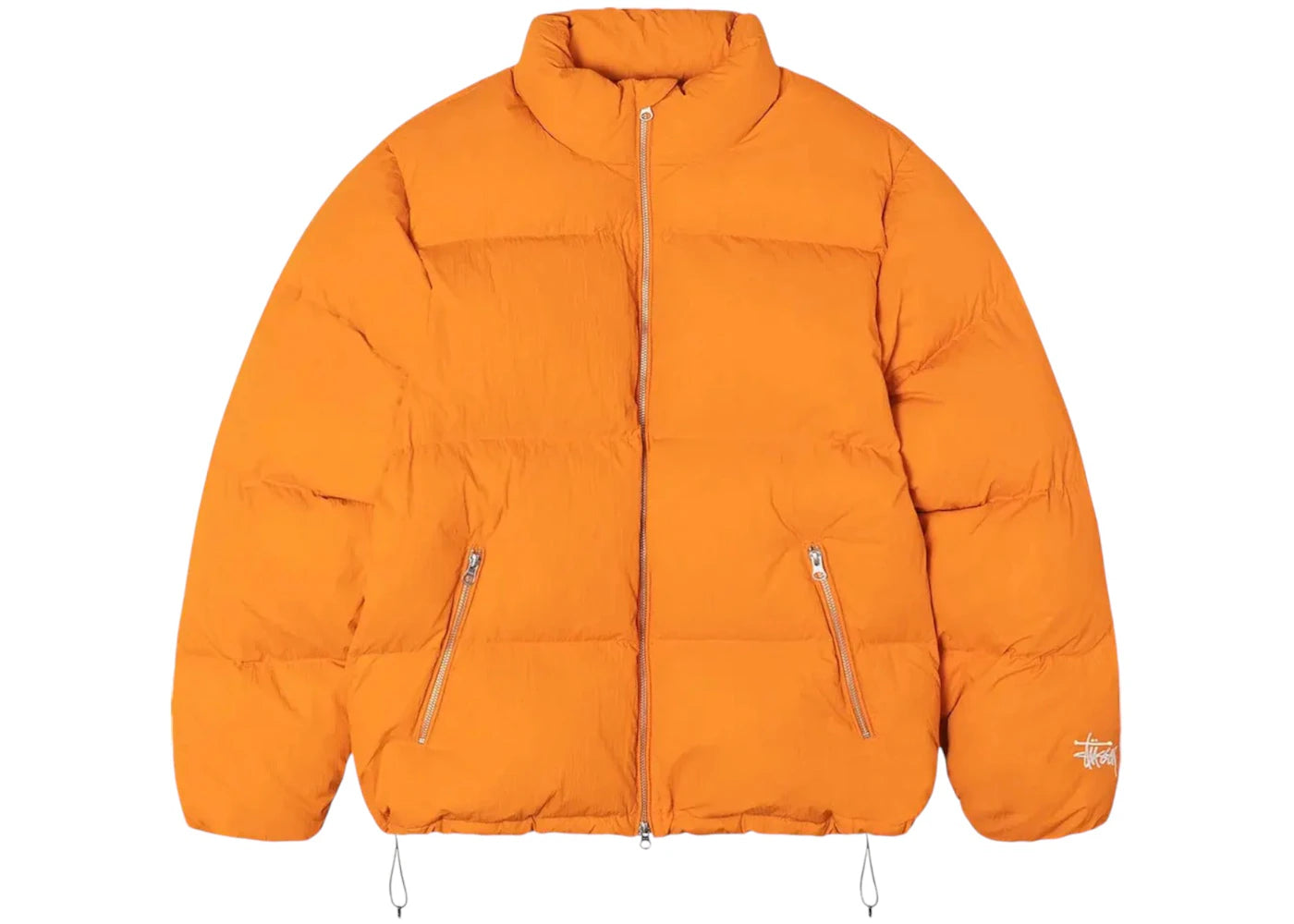 Stussy Nylon Down Puffer Jacket Orange