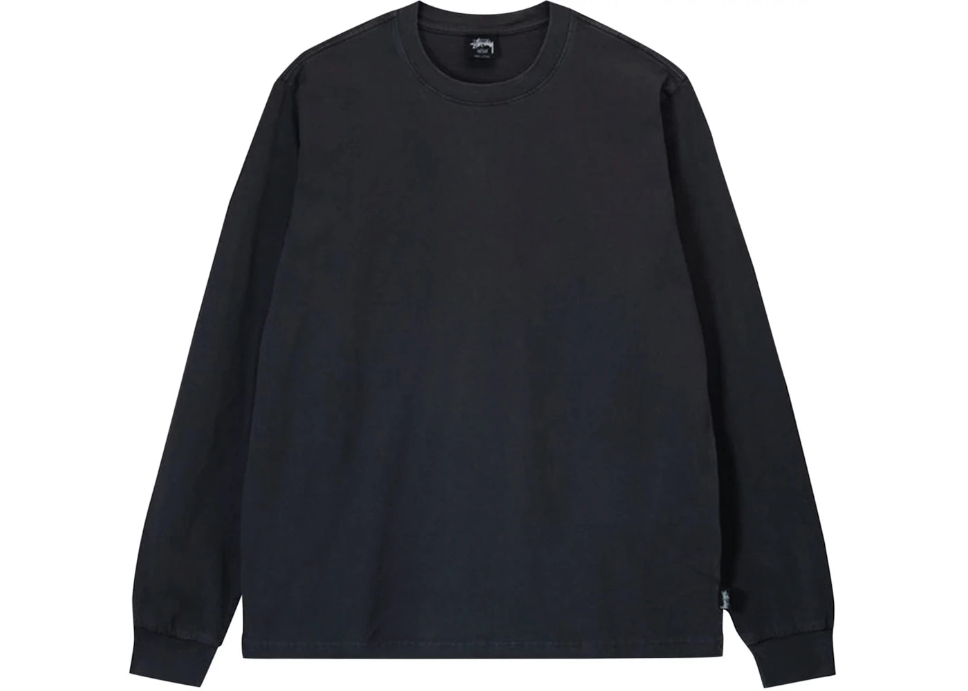 Stussy Pigment Dyed L/S Crew Black