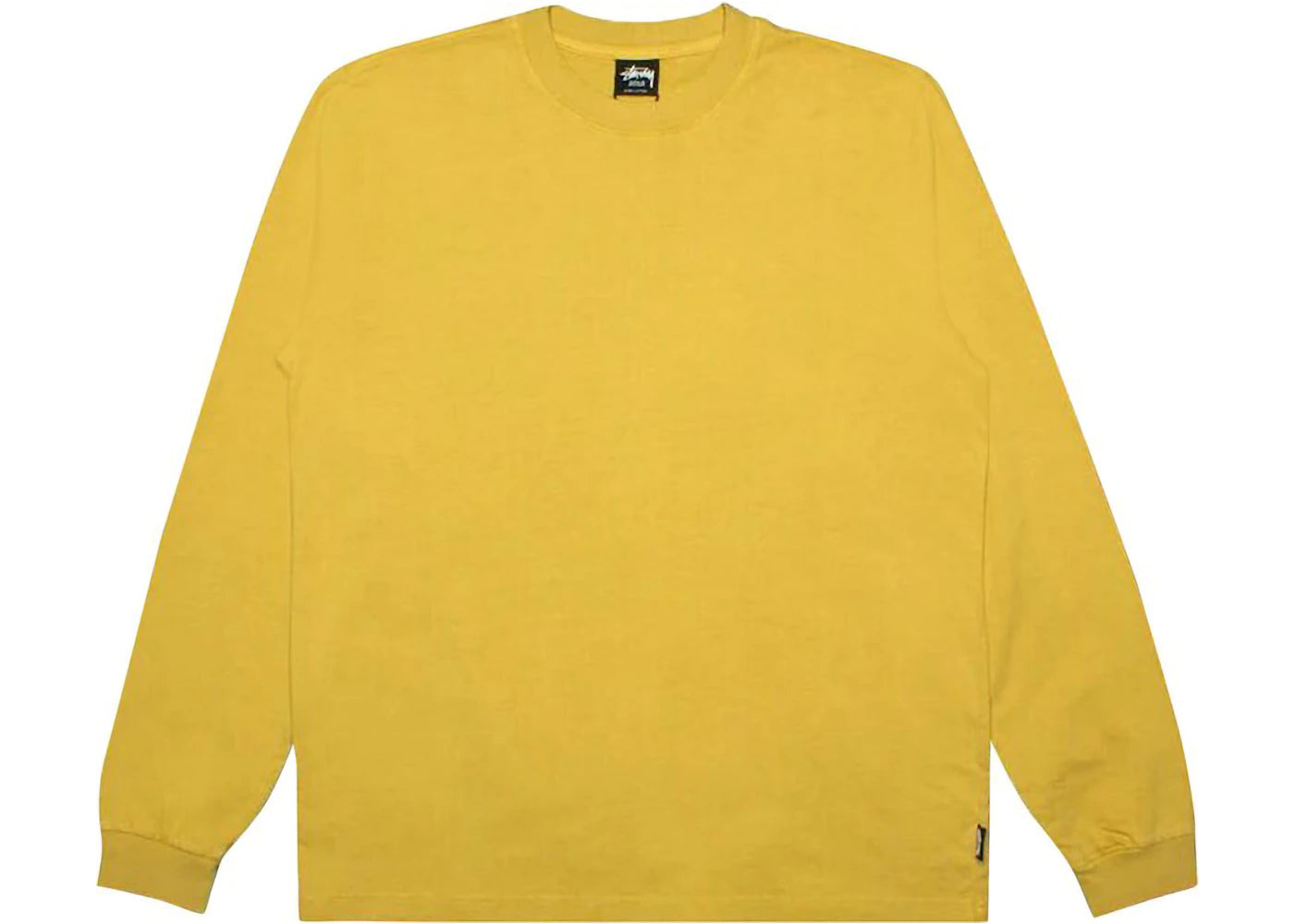 Stussy Pigment Dyed Long Sleeve Crew Mustard