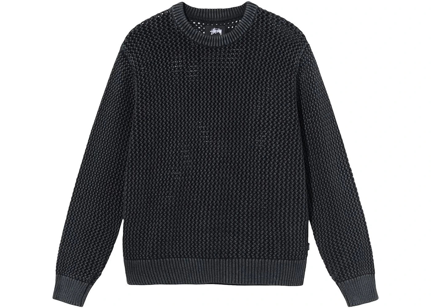 Stussy Pigment Dyed Loose Gauge Sweater Black