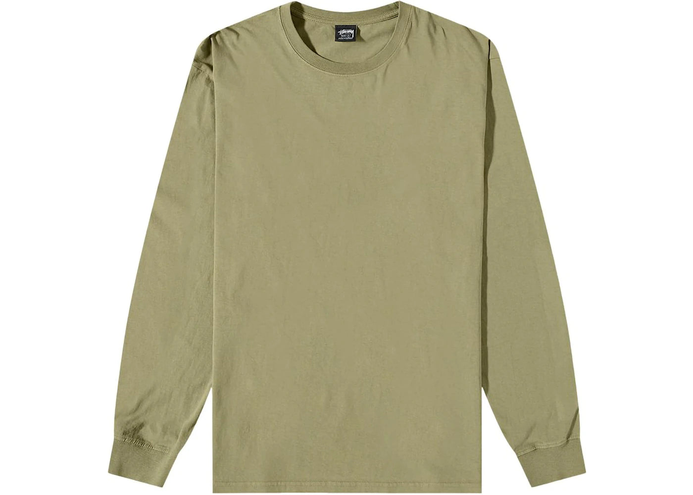 Stussy Pigment Dyed Ls Crew Olive