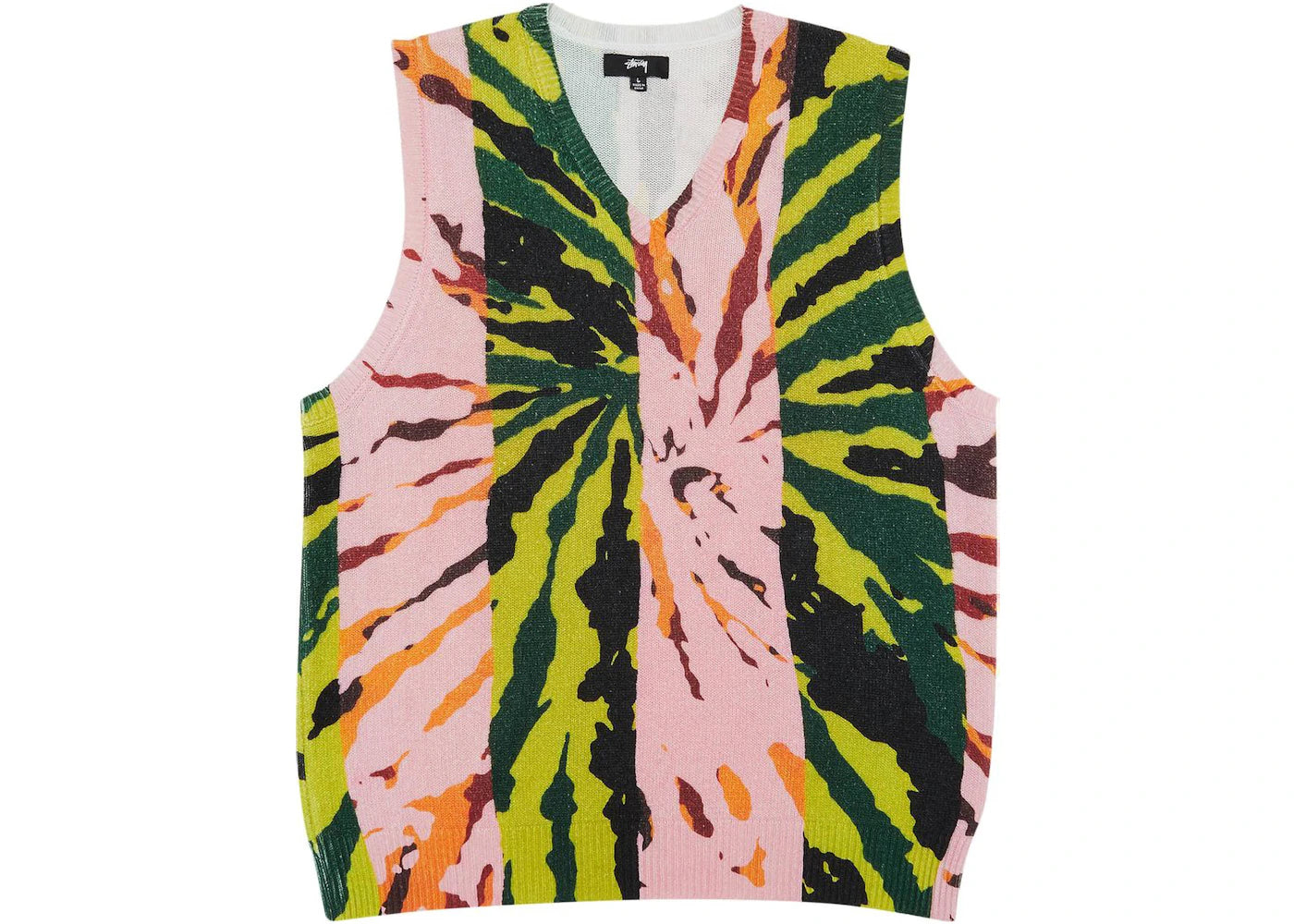 Stussy Printed Sweater Vest Pink