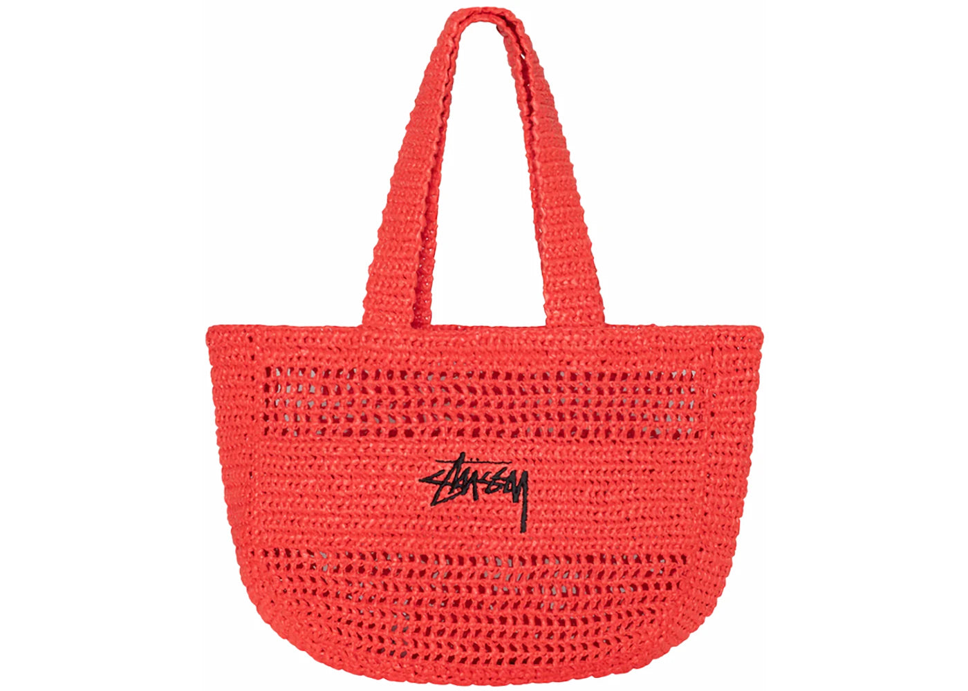 Stussy Raffia Tote Bag Red