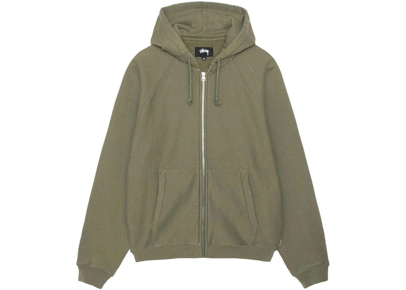 Stussy Raglan Zip Hoodie Olive