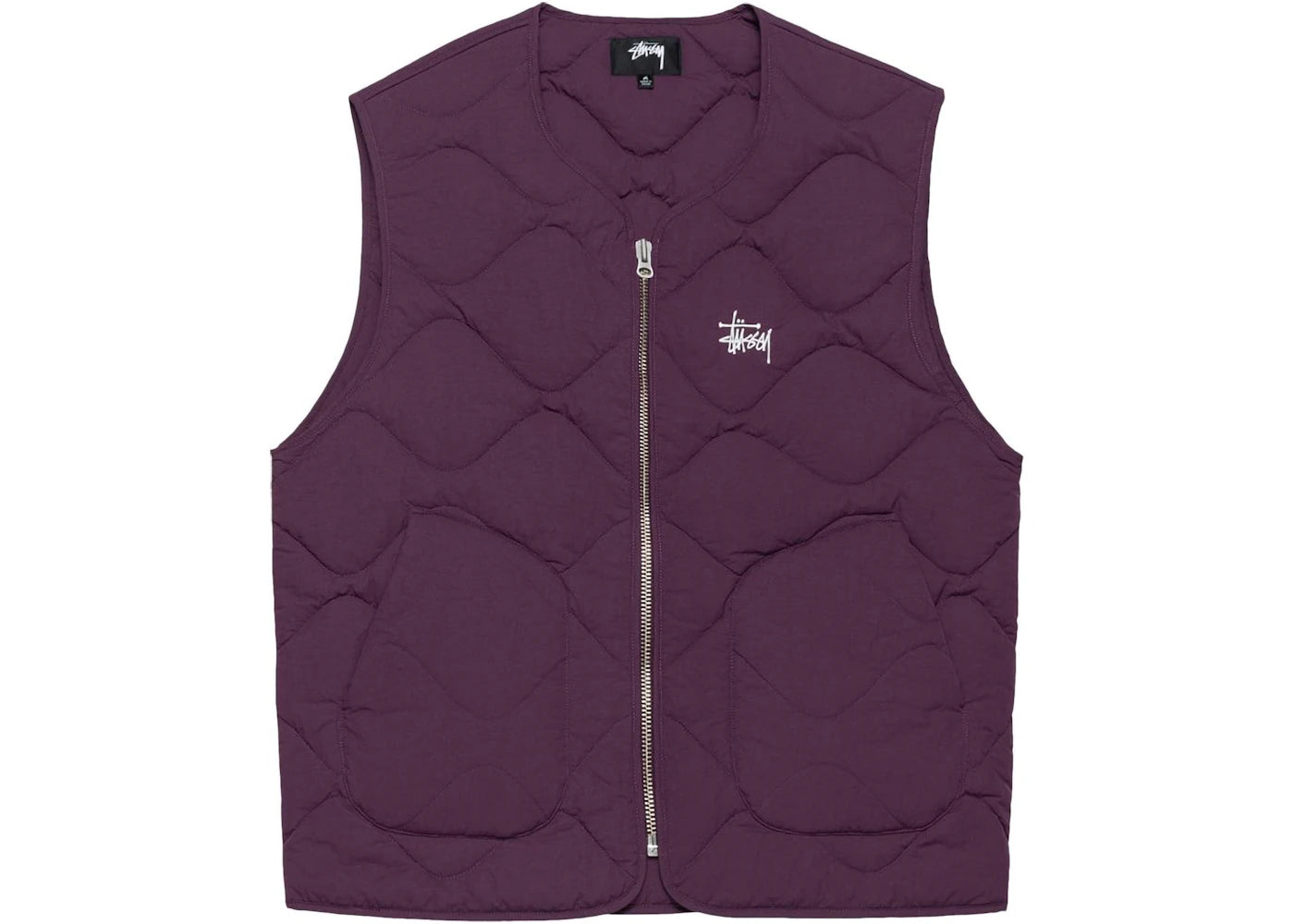 Stussy Recycled Nylon Liner Vest Plum