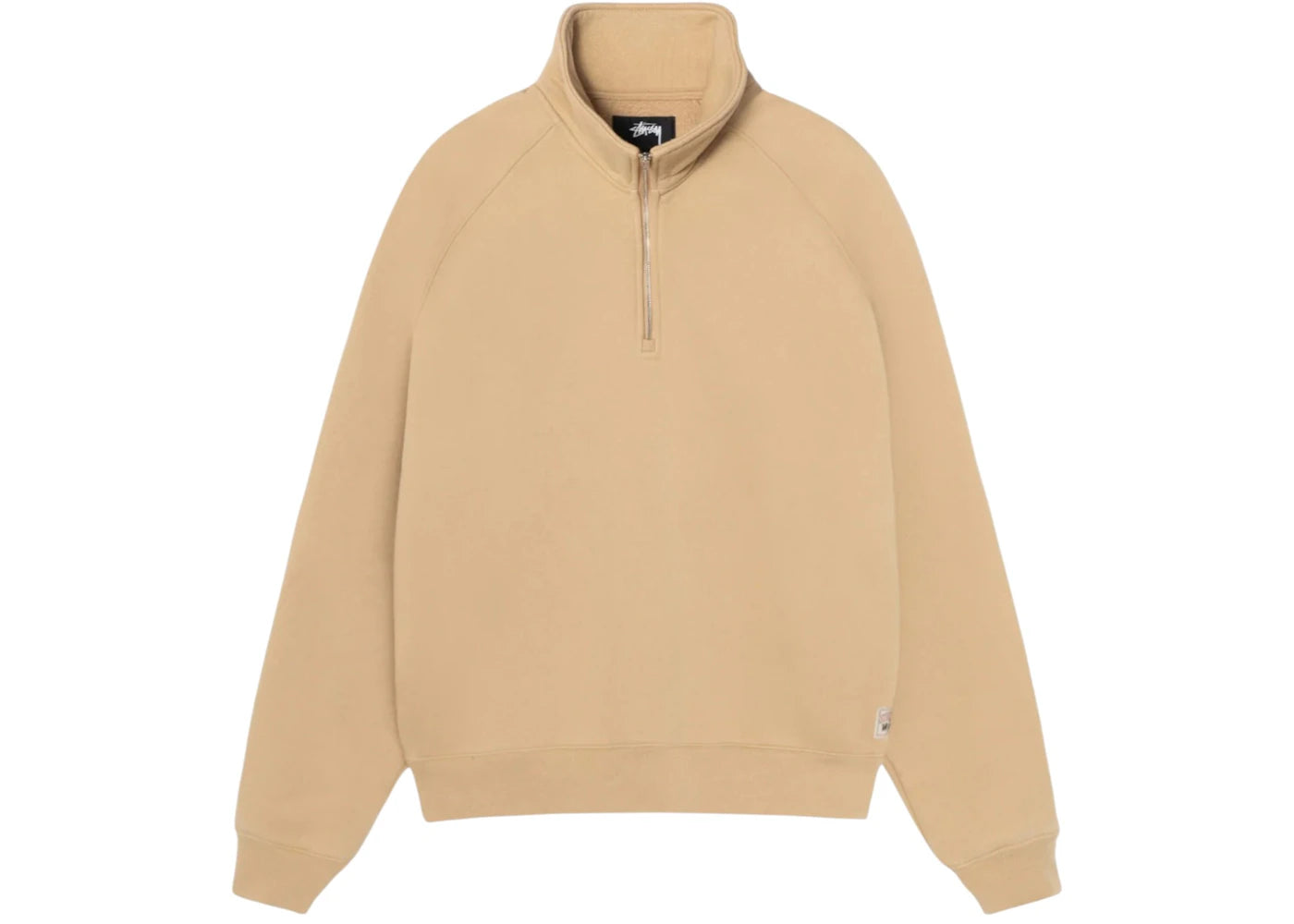 Stussy Relaxed Half Zip Sweatshirt Khaki