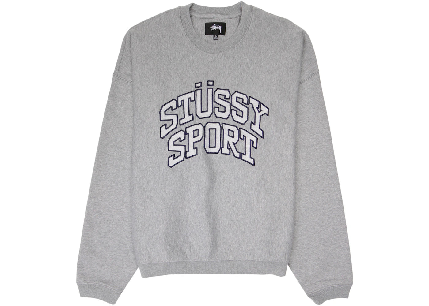 Stussy Relaxed Oversized Stussy Sport Graphic Crew Grey Heather