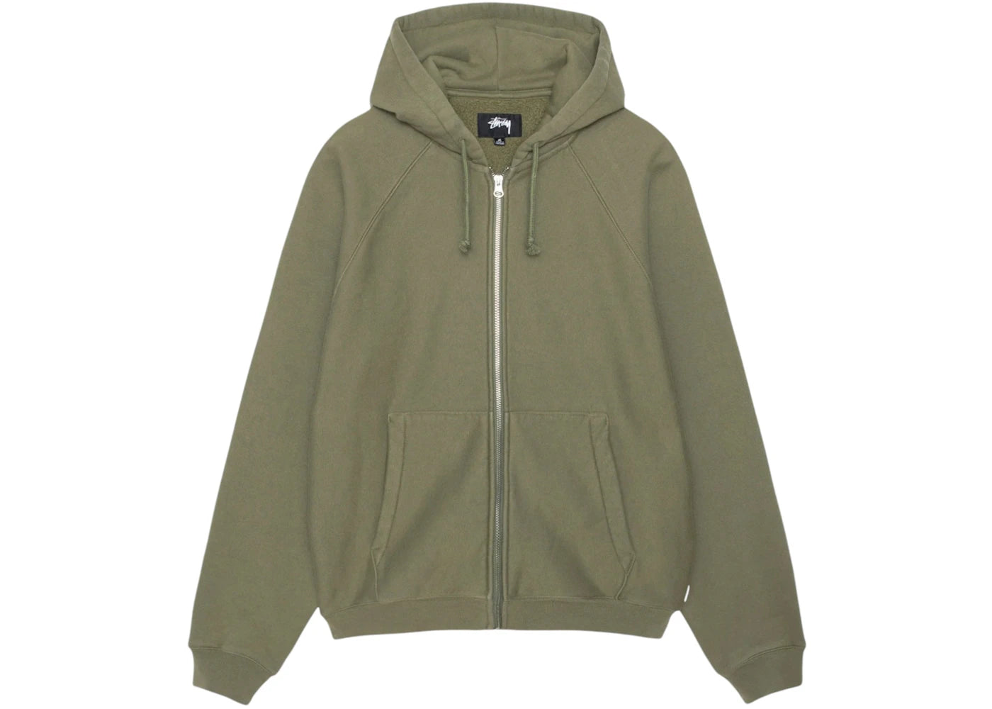 Stussy Relaxed Zip Hoodie Olive