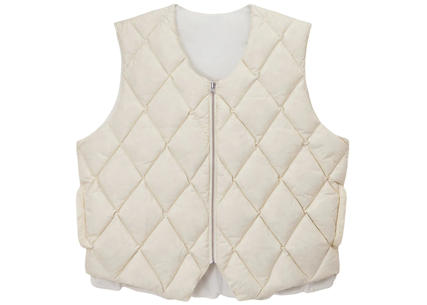 Stussy Reversible Quilted Vest Cream