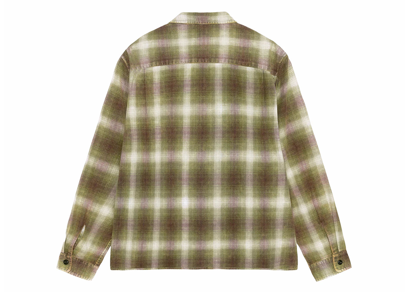 Stussy Rocco Flannel Plaid Shirt Green