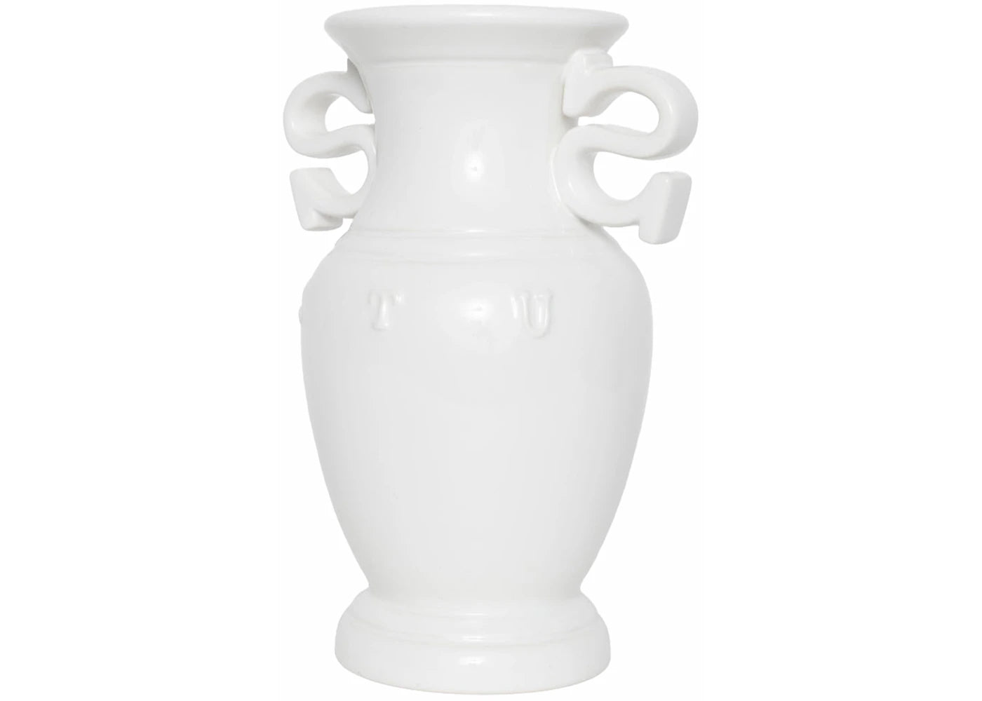 Stussy S Handle Ceramic Vase Ceramic White