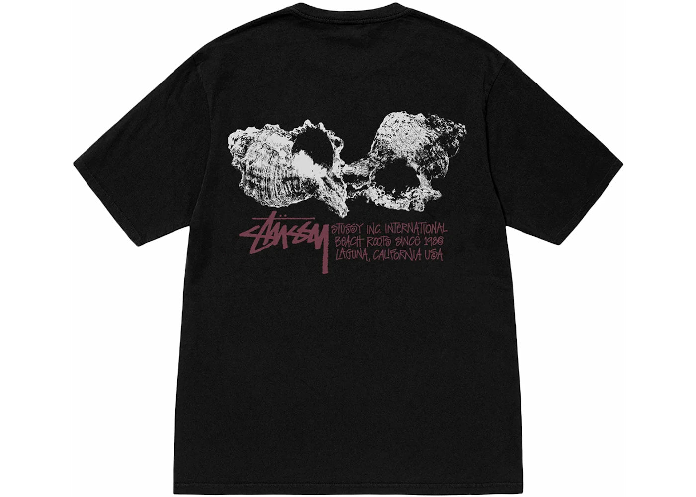 Stussy Shells Pigment Dyed Tee Black