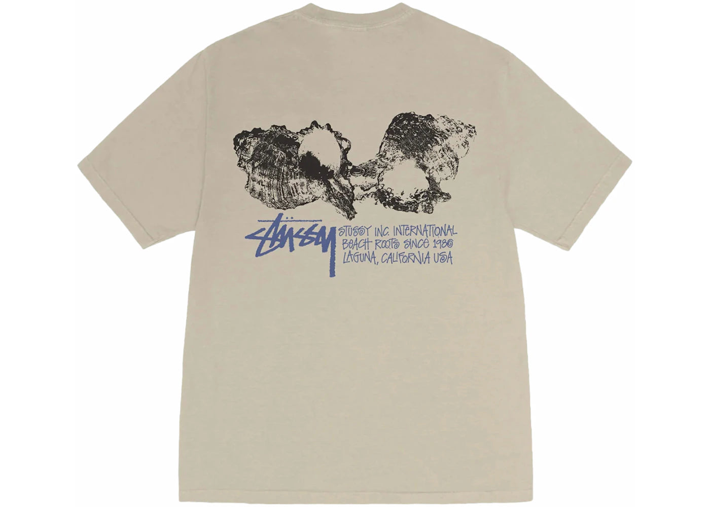 Stussy Shells Pigment Dyed Tee Khaki