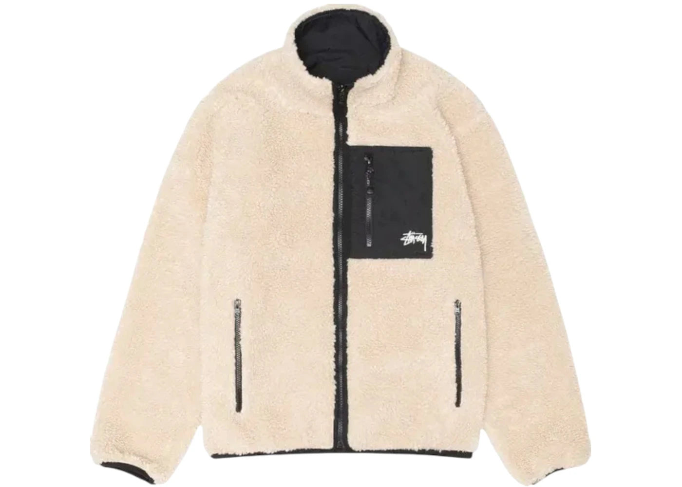 Stussy Sherpa Reversible Jacket Beige