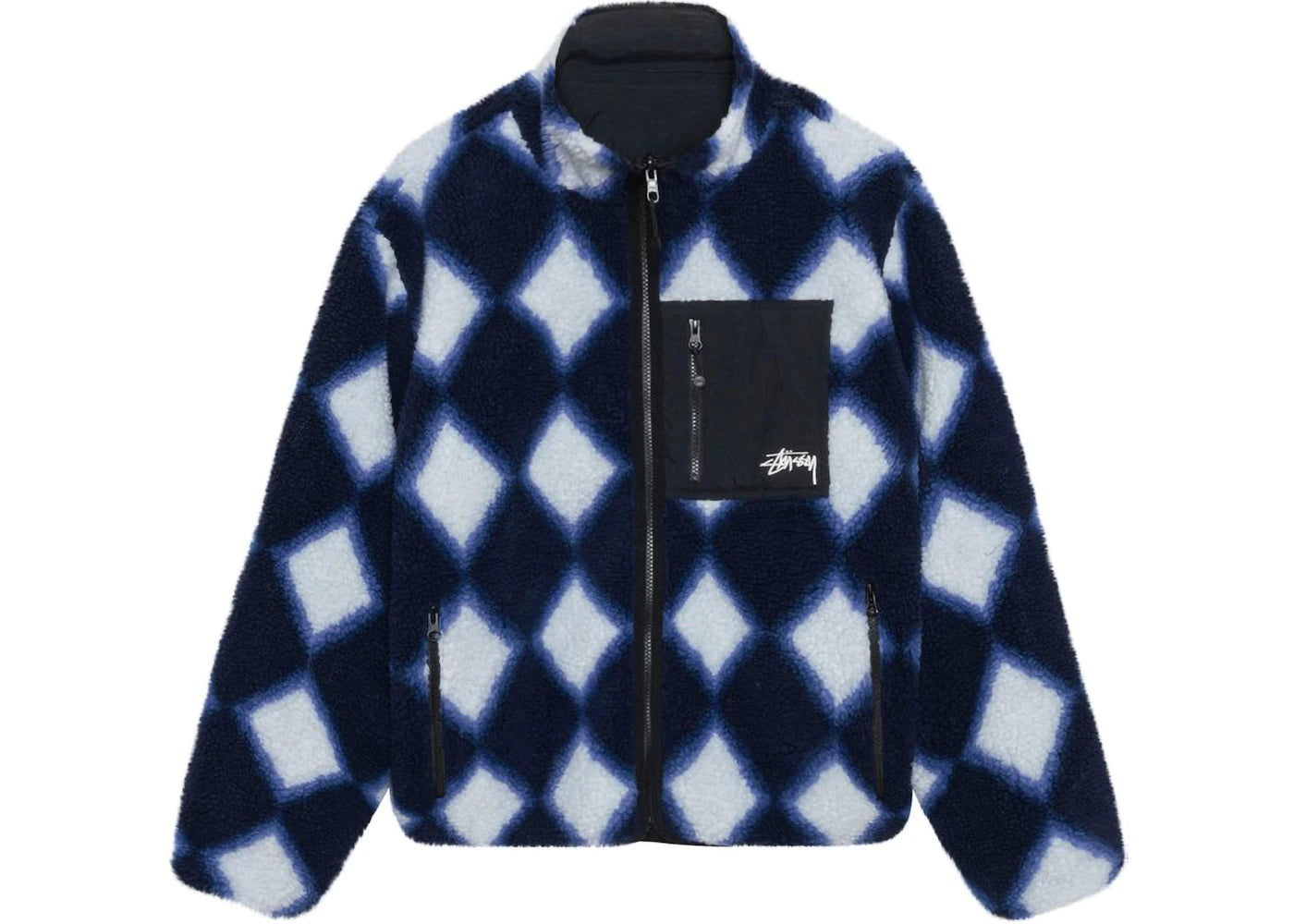 Stussy Sherpa Reversible Stamp Jacket Purple