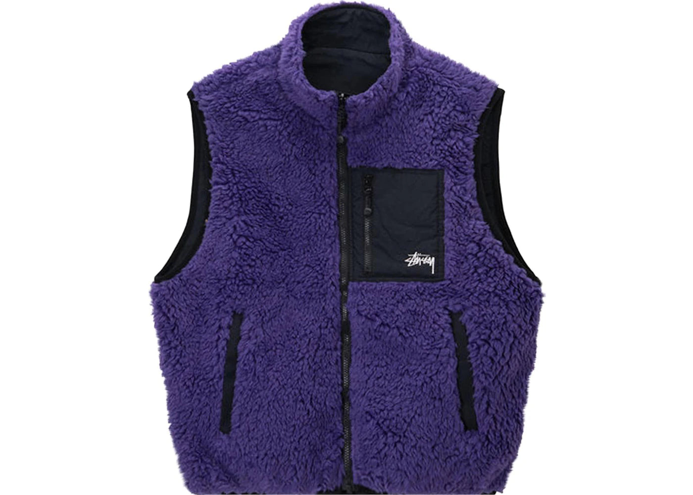 Stussy Sherpa Vest Purple