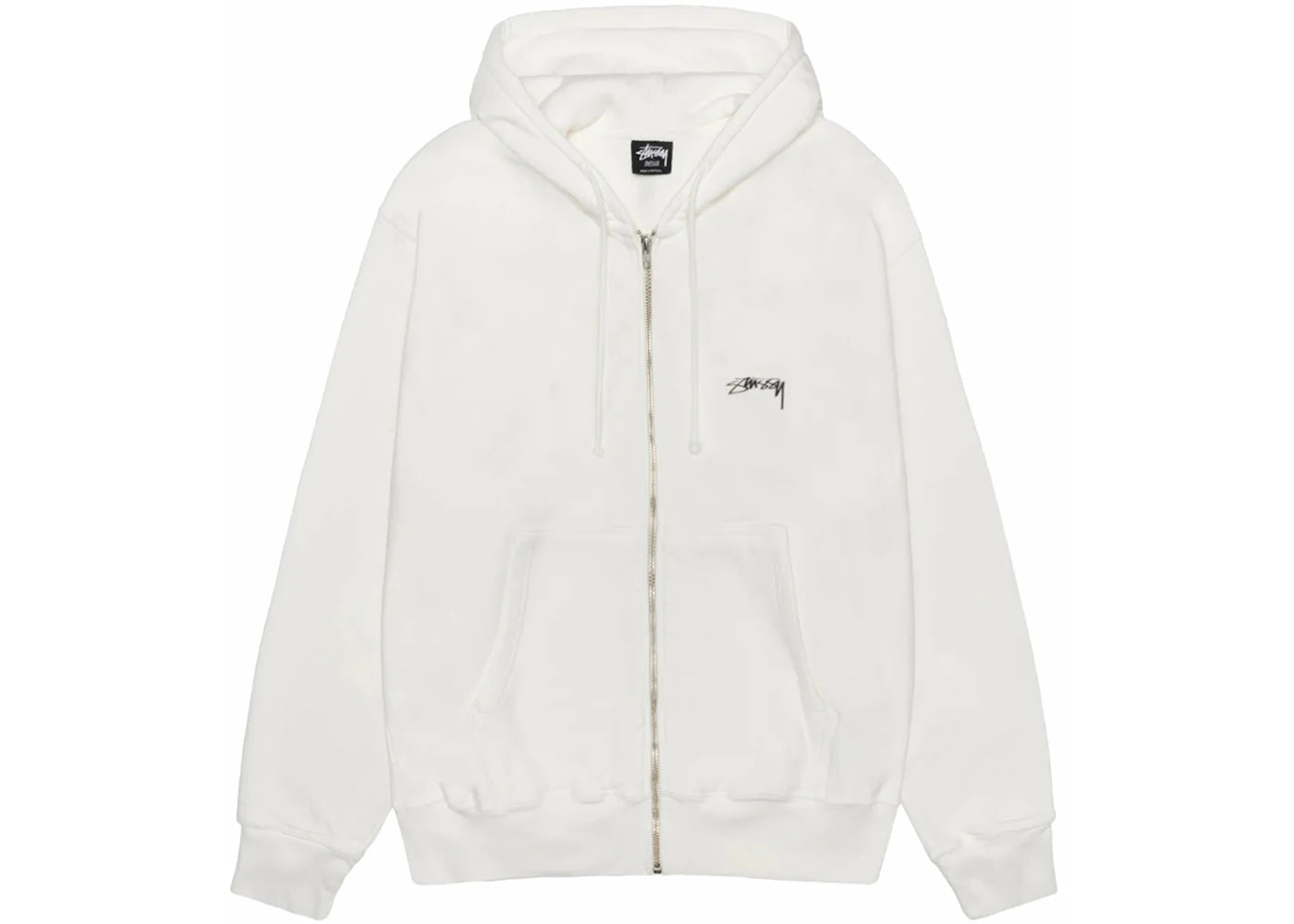 Stussy Smooth Stock Pigment Dyed Zip Hoodie Natural