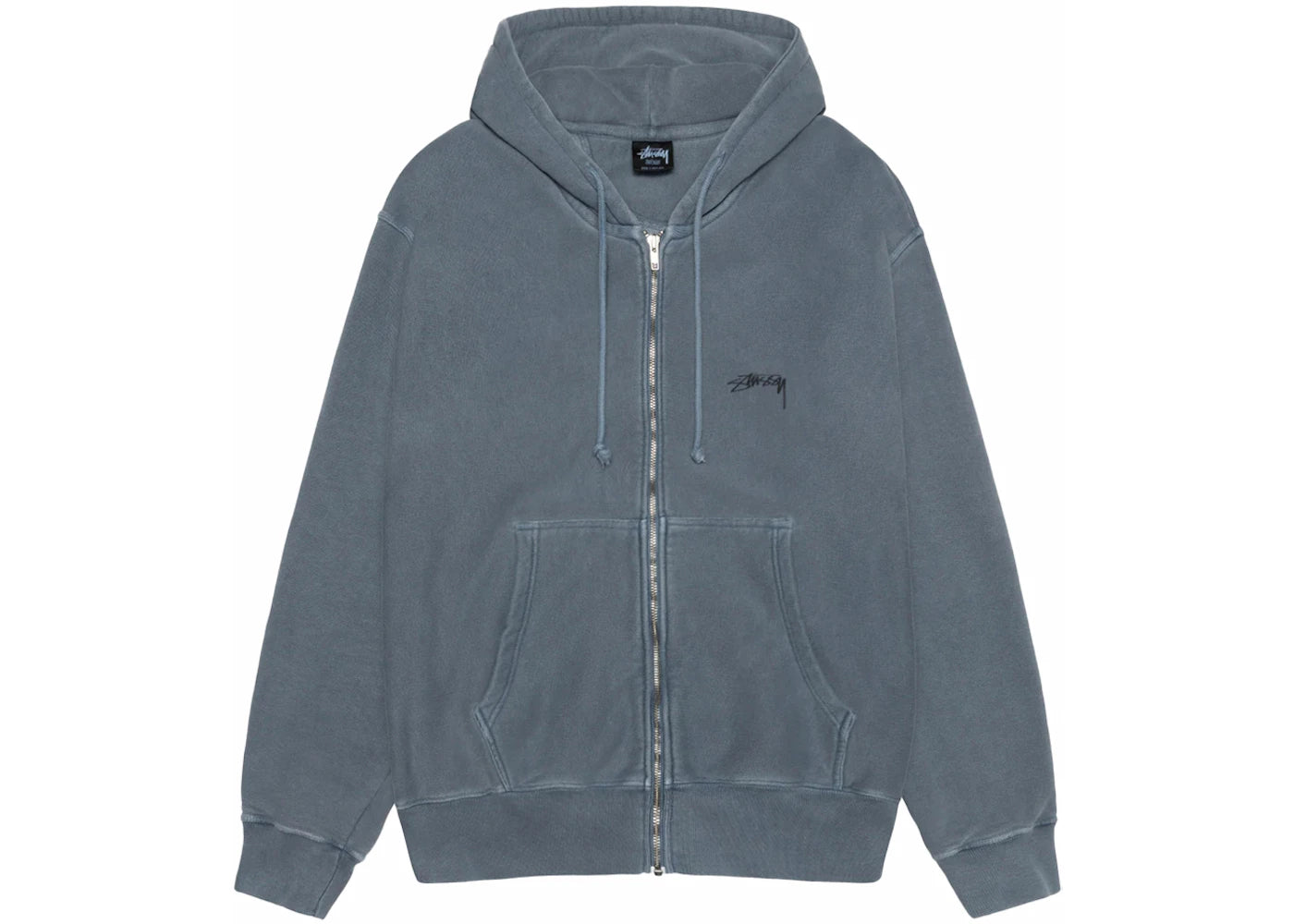 Stussy Smooth Stock Pigment Dyed Zip Hoodie Navy
