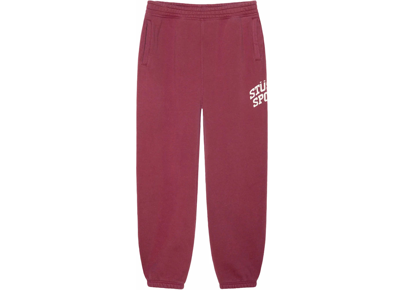 Stussy Sport Crackle Fleece Pant Burgundy